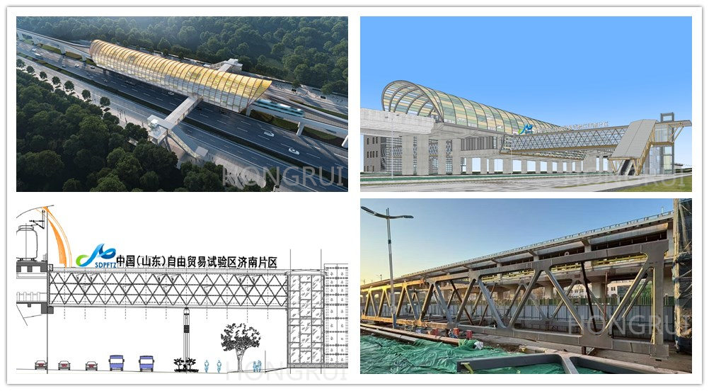 Steel Foot Bridge of Jinan Rail Transit Line 8 Station