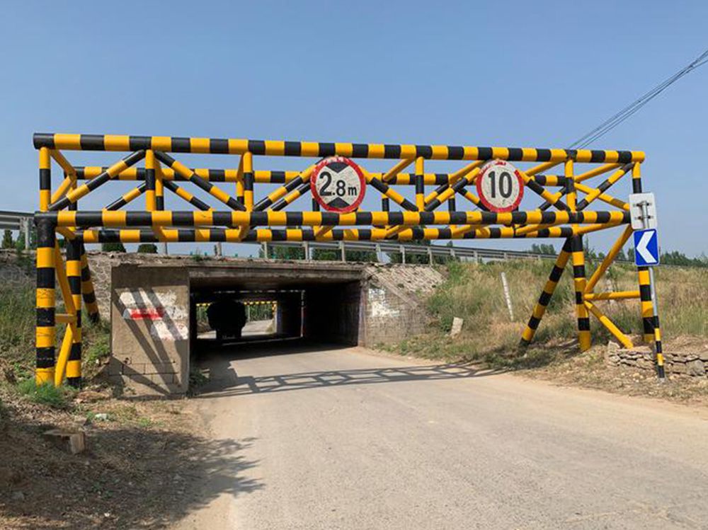 Warning Height Restriction Barrier