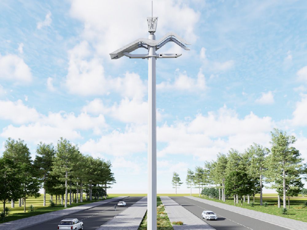 Straight Square Multifunction Integrated Pole or Smart Pole