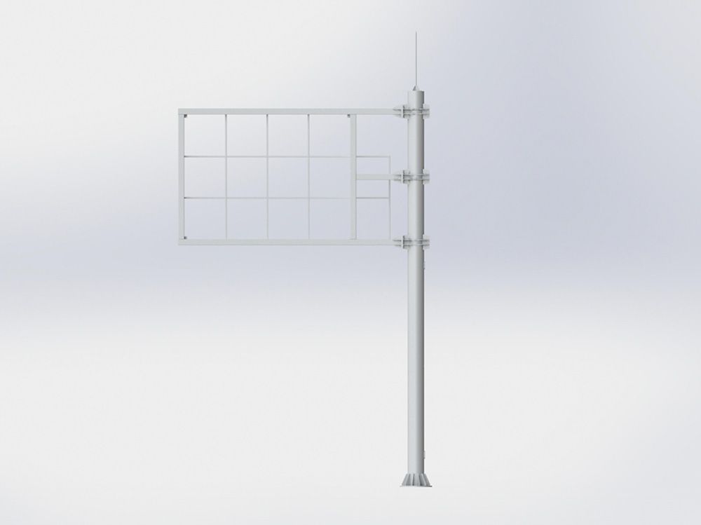 Outdoor Traffic Sign Board Pole