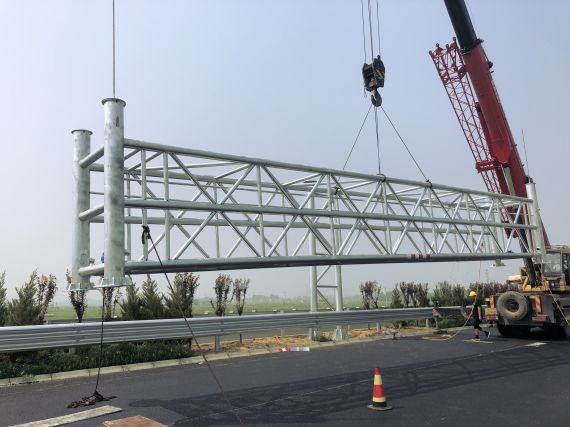 Motorway ETC Camera System Gantry Road Sign Structure